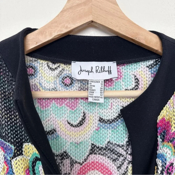 Joseph Ribkoff Womens Cover Up 8 Kimono Open Knit Multicolor Jacket - Picture 11 of 15